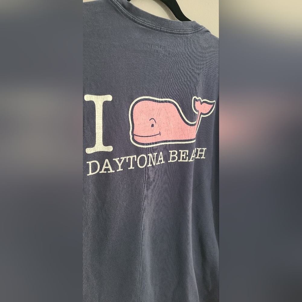 Vineyard vines I love Daytona beach whale 🐋 tee shirt blue men's M - Picture 5 of 10